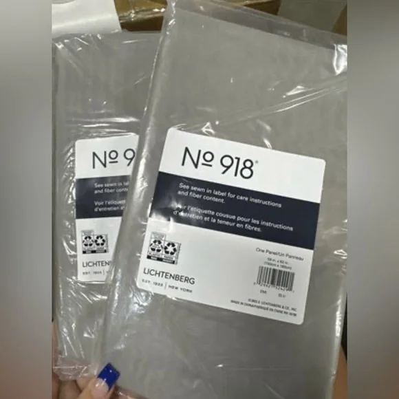 No. 918 Emily Voile Sheer Rod Pocket Curtain Panel; 2 Single Panel 59x63 Silver - Picture 2 of 3